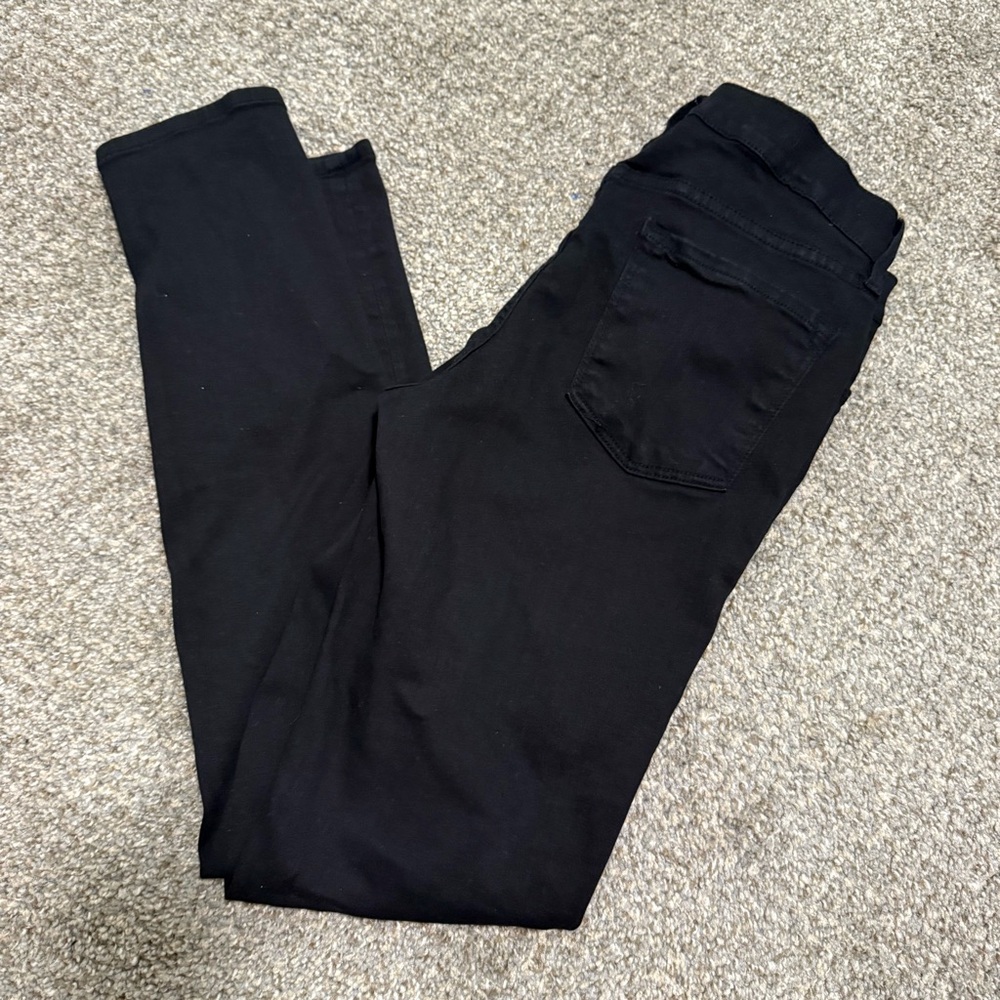 Frame Le Skinny de Jeanne Black Mid Rise Straight Ankle Jeans Skinny Size 29 - Picture 9 of 9